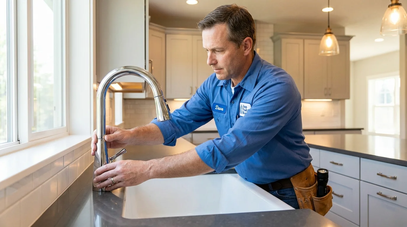 Kitchen faucet installation by Johns Plumbing LLC in Prairieville