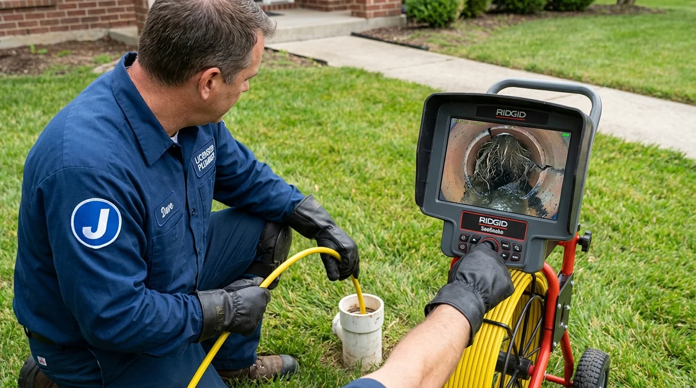 Sewer camera inspection being performed by Johns Plumbing LLC in Prairieville